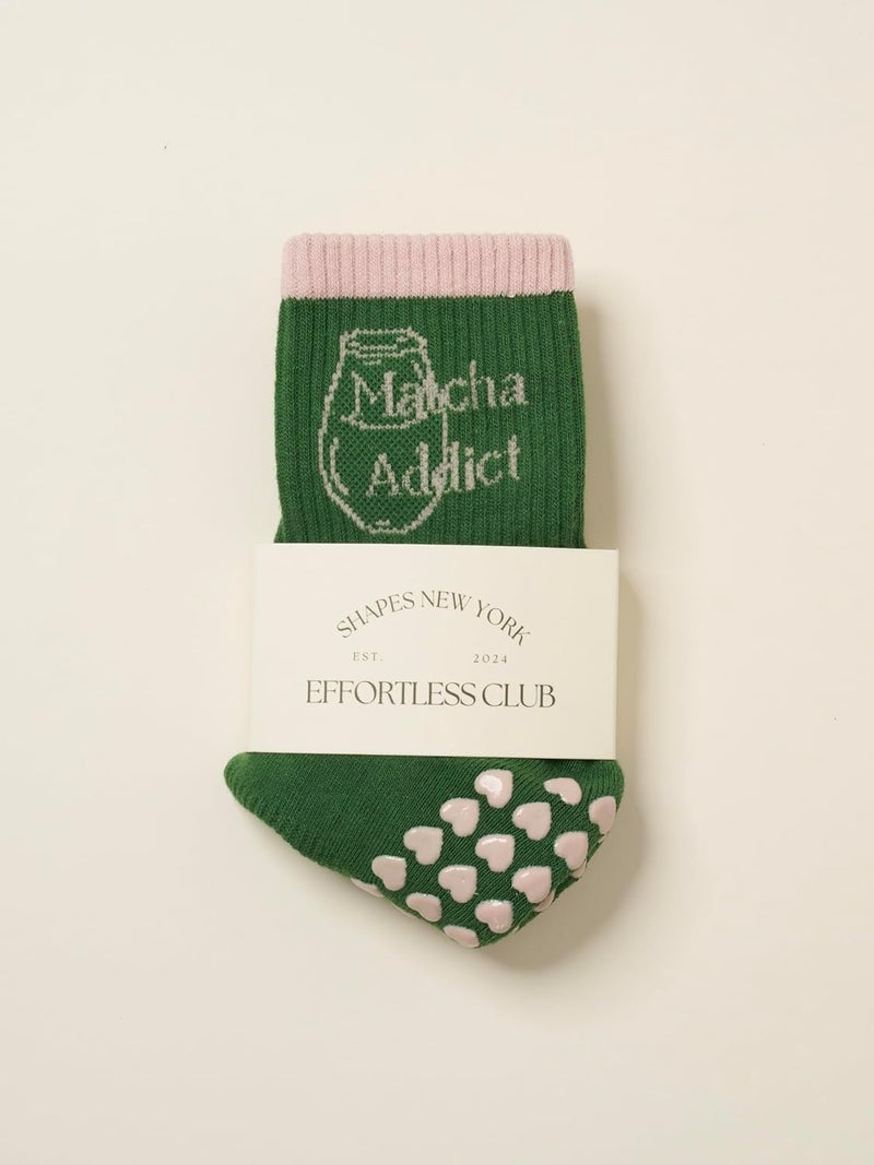 Shapes Studio Crew Half Calf Grip Socks, Cutest Fruits Pilates Socks, Ruffle socks, Non-Slip, Barre Yoga Fitness - Image 3